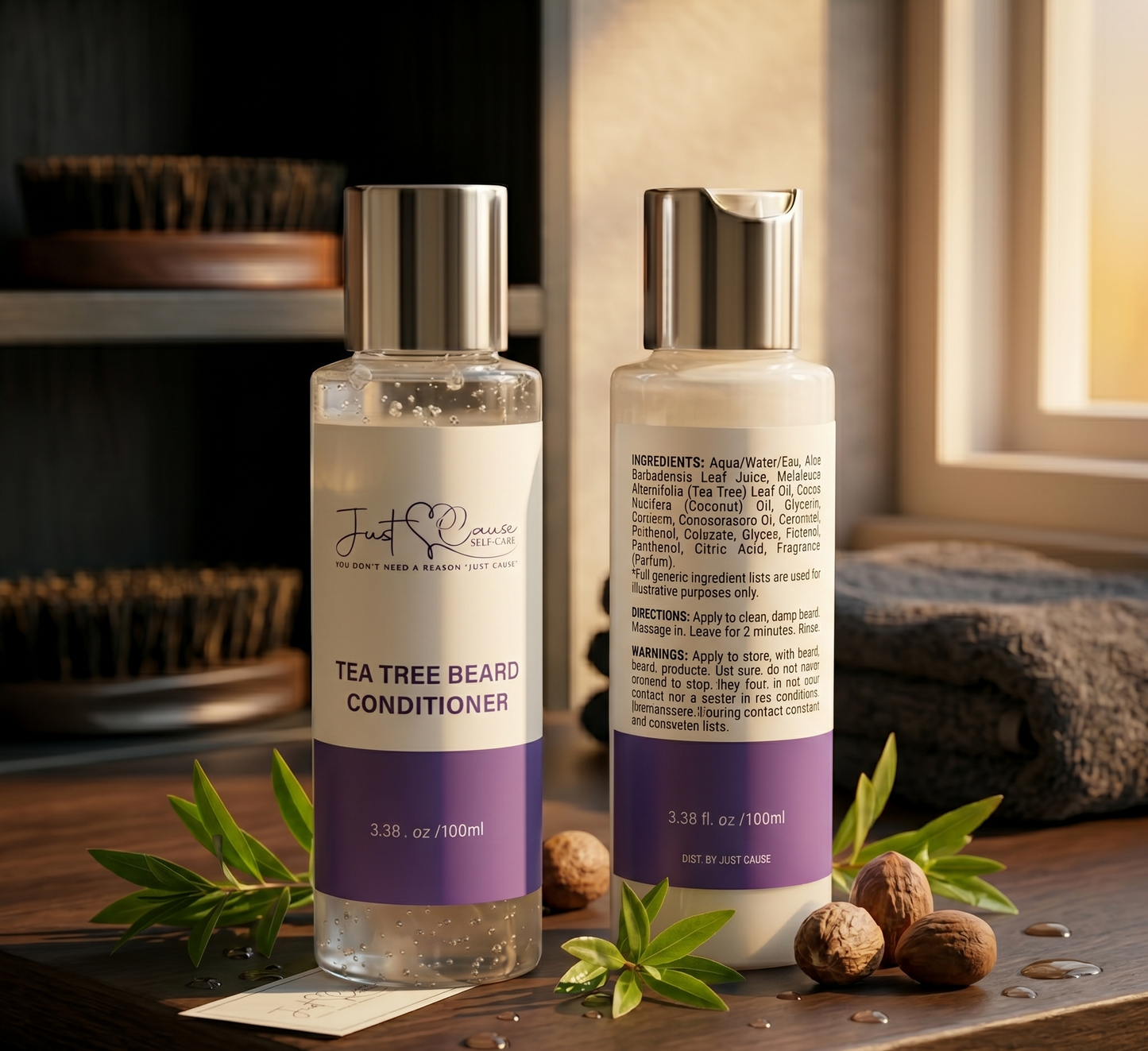 Tea Tree Beard Conditioner | Softening & Frizz Control | Just Cause Self-Care