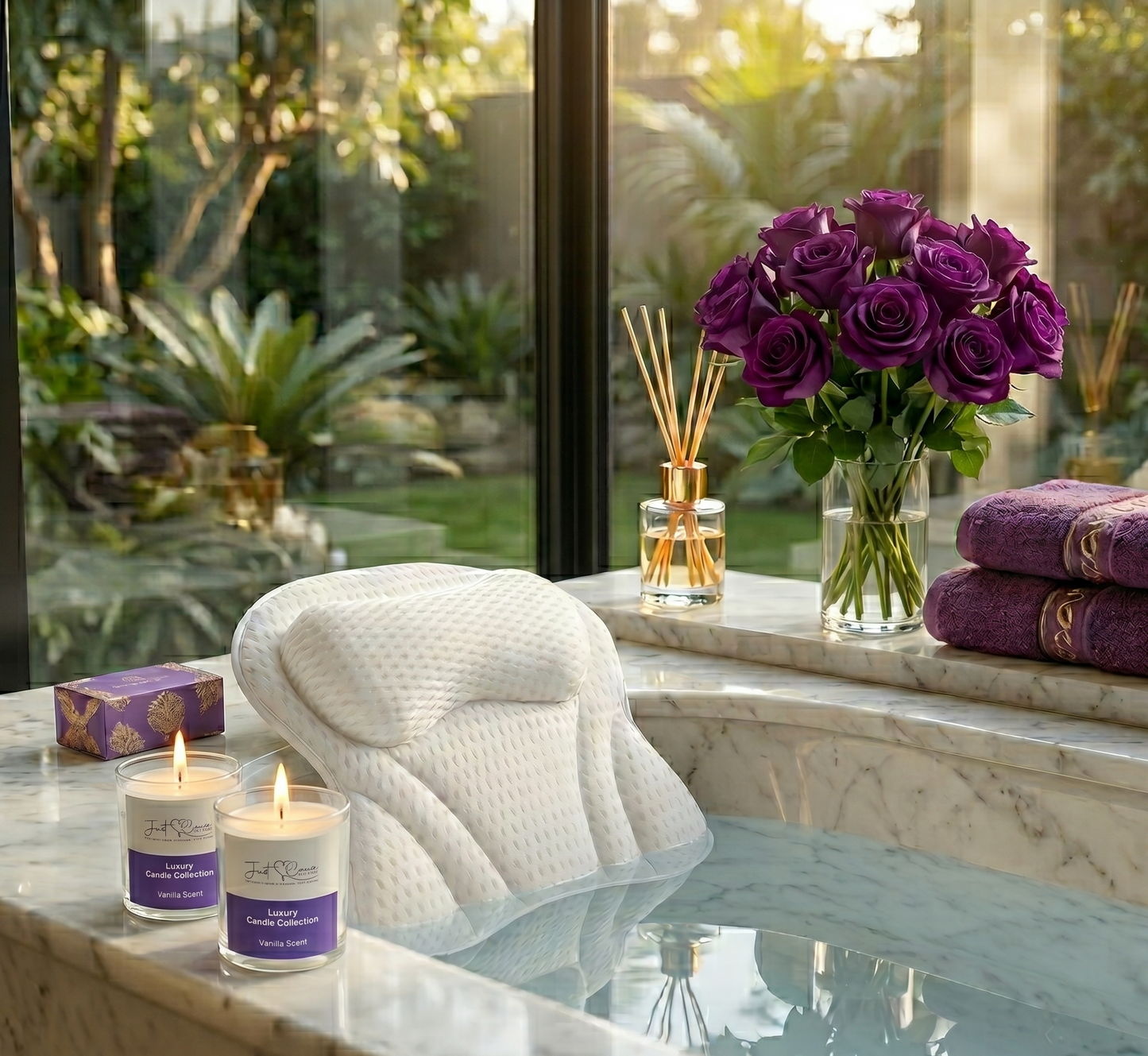 Spa Bath Pillow for Neck & Back Support | Just Cause Self-Care