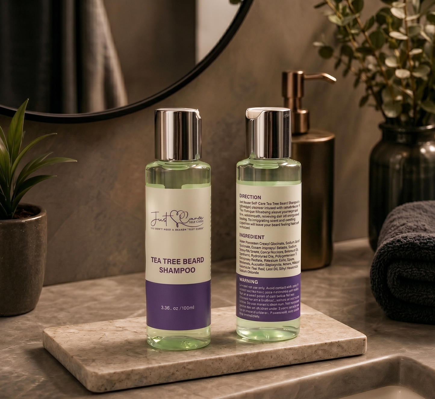 Tea Tree Beard Shampoo | Beard Wash for Men | Just Cause Self-Care