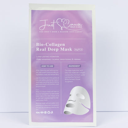 Bio Collagen Face Mask for Firm, Hydrated & Radiant Skin | Just Cause Self-Care