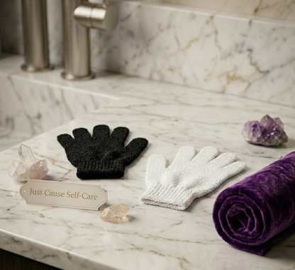 Exfoliating Shower Gloves for Smooth & Radiant Skin | Just Cause Self-Care