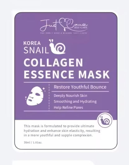 Just Cause Self Care Korea Snail Collagen Face Mask