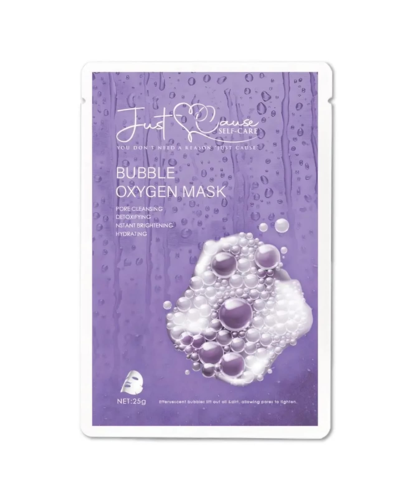 Just Cause Self Care Bubble Oxygen Mask | Hydrating Brightening Face Mask