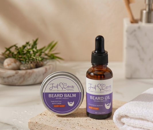 Just Cause Self-Care Beard Essentials Set | Beard Oil & Beard Balm